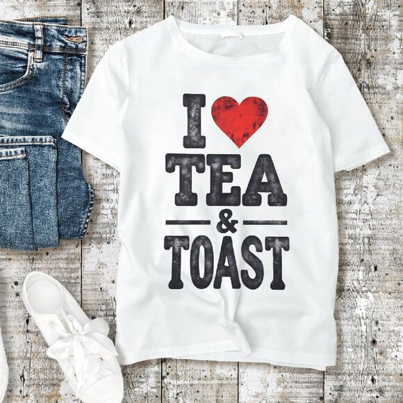 Other - I Love Tea and Toast Vintage T-Shirt - British Breakfast Lover Tee